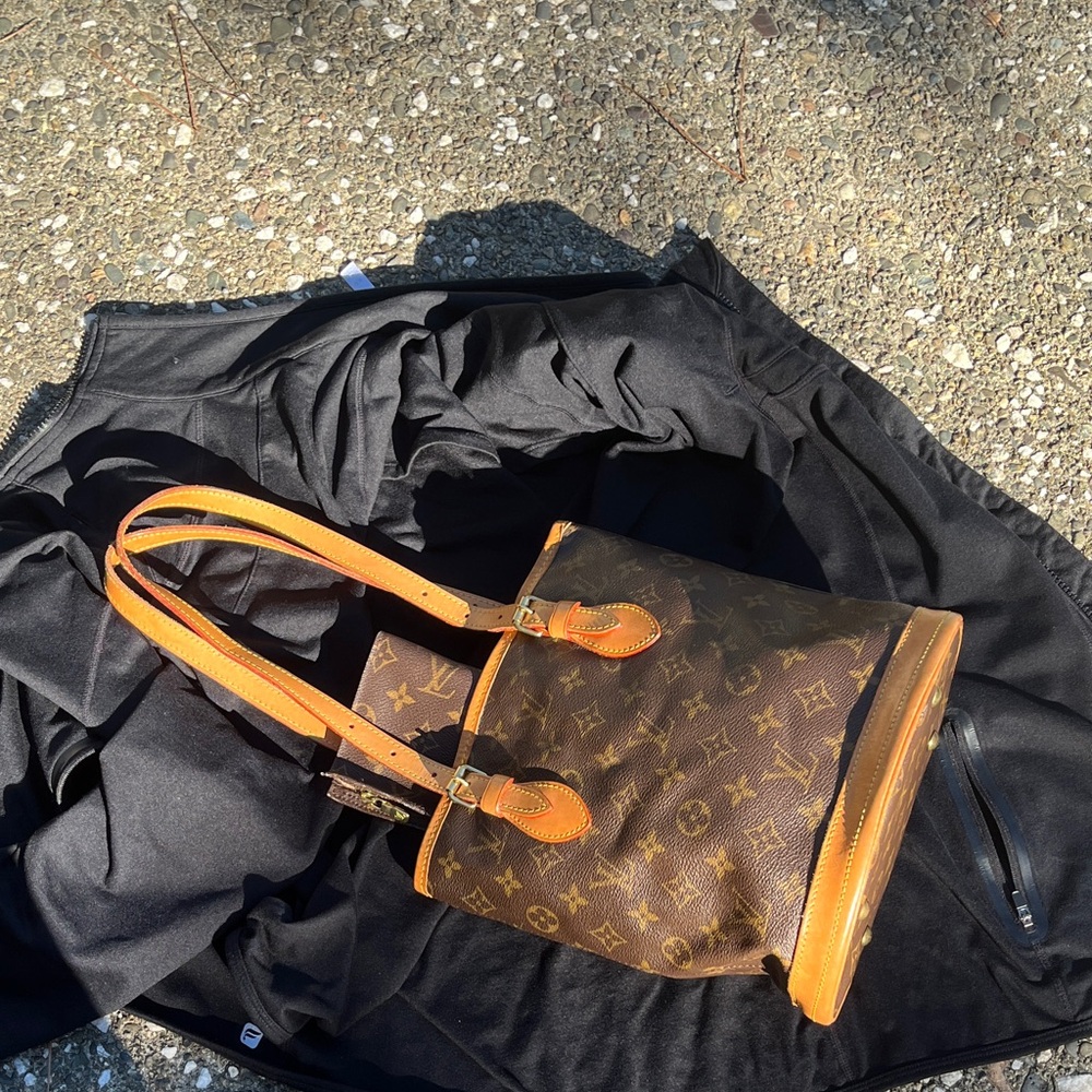 Louis Vuitton Brown and Tan Monogram Tote